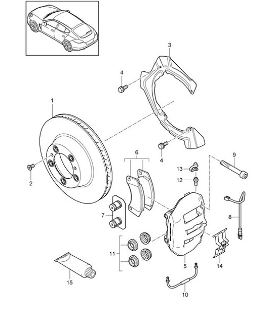 Diagram 603-007 Porsche Macan (95B) MK1 (2014-2018) Wheels, Brakes