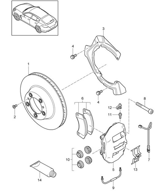 Diagram 603-010 Porsche Macan (95B) MK1 (2014-2018) Wheels, Brakes