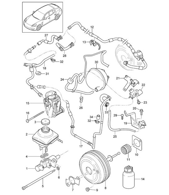 Diagram 604-000 Porsche 911 & 912 (1965-1989) Wheels, Brakes