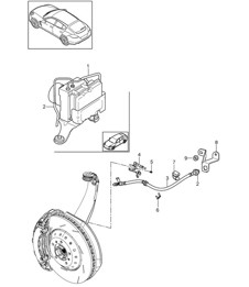 Brake lines / Front axle Panamera 970 (G1) 2010-16