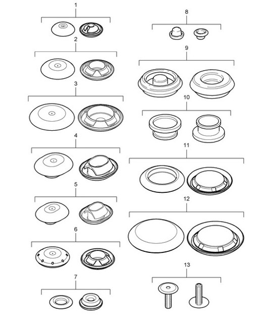 Diagram 801-002 Porsche 911 1978-1983 3.0L / SC Body