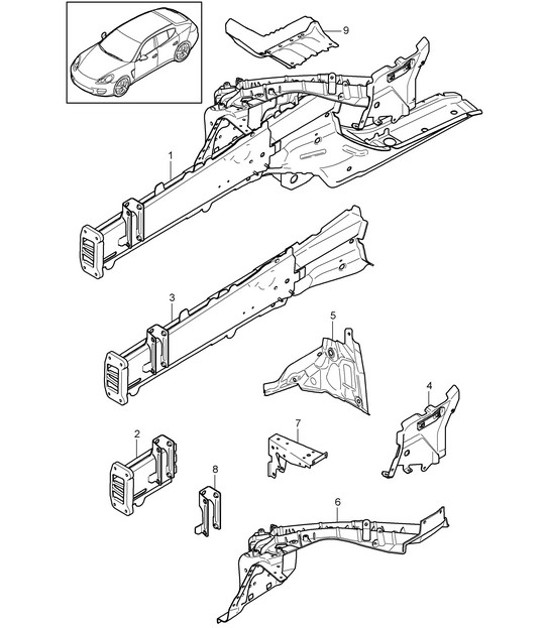 Diagram 801-010 Porsche 914 (1970-1976) Body