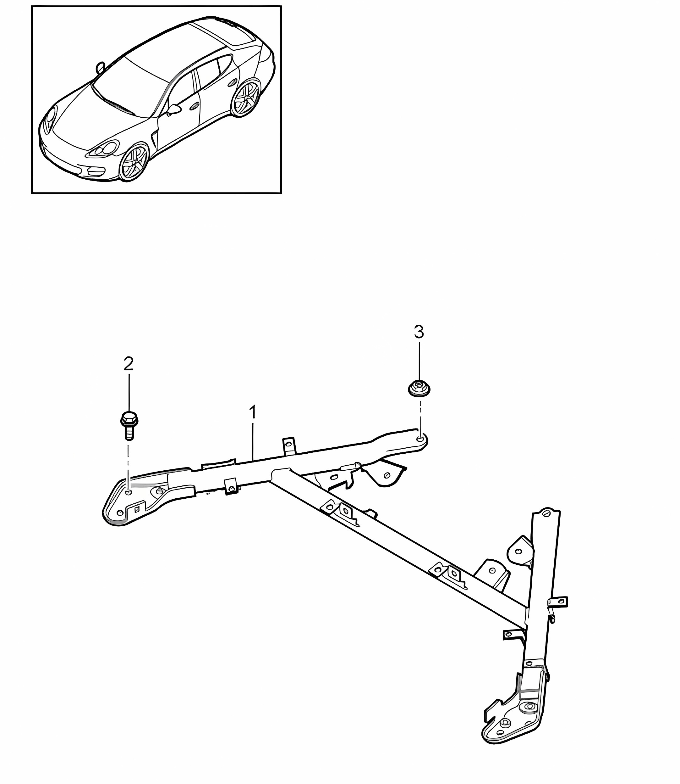 Dome strut Panamera 970 (G1) 2010-16