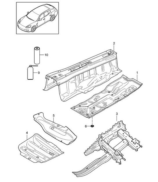 Diagram 801-020 Porsche Cayman 2.7L 981 2013-16 Body