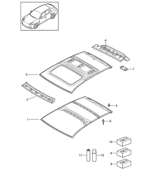 Diagram 801-045 Porsche 356A 1955-59 Body