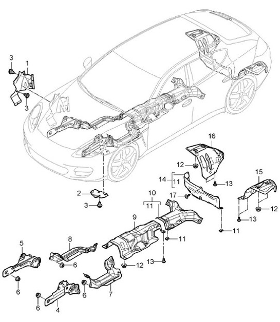 Diagram 801-072 Porsche 911 & 912 (1965-1989) Karosserie