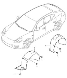 Moldura / Paso de rueda Panamera 970 (G1) 2010-16