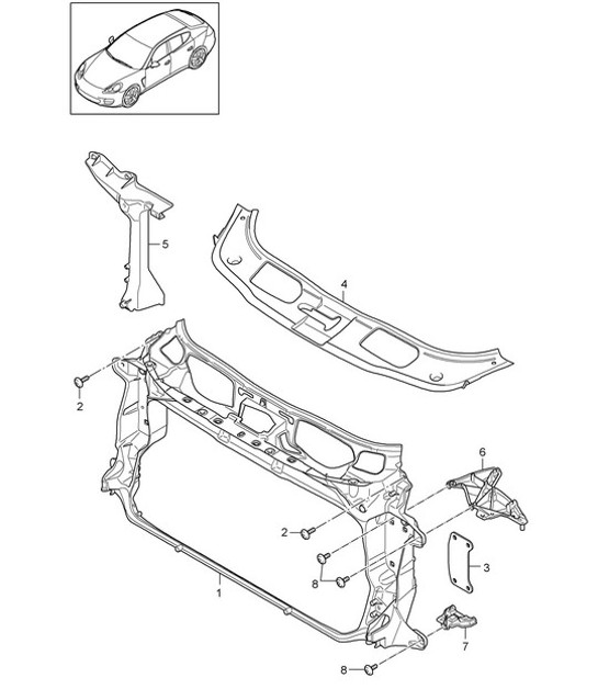 Diagram 802-011 Porsche 968 3.0L 1992-94 Body