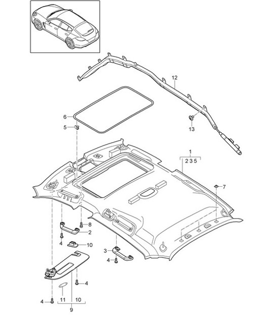 Diagram 807-015 Porsche 356A 1955-59 Body