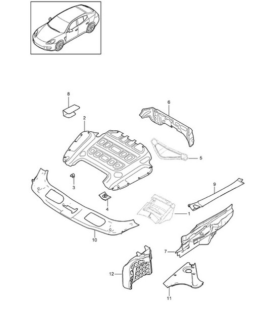Diagram 807-070 Porsche Cayman 2.7L 981 2013-16 Body