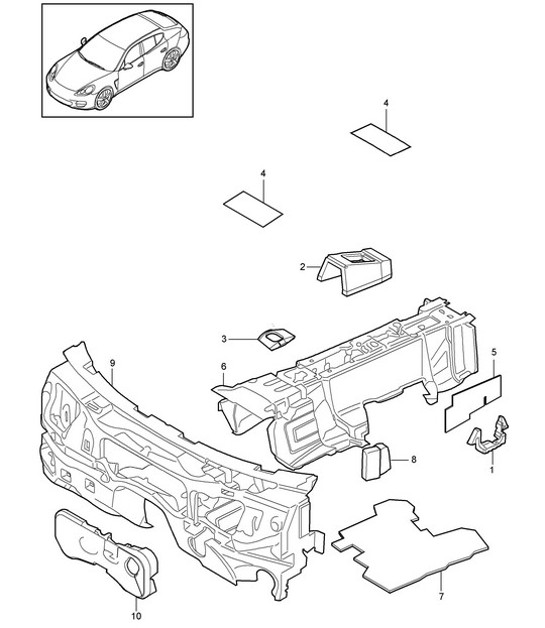 Diagram 807-072 Porsche 997 MK1 Carrera 2 3.6L 2005-08 Body
