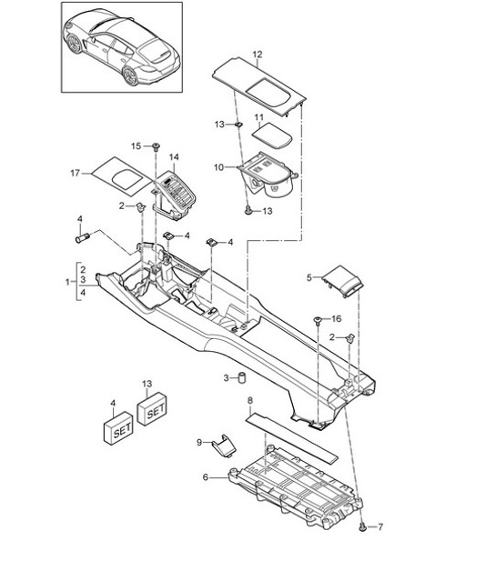 Diagram 809-030 Porsche Cayman 2.7L 981 2013-16 Body