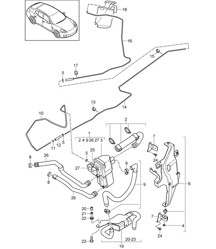 Auxiliary heater (PR:850,851) Panamera 970 (G1) 2010-16