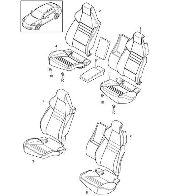 Diagram 817-042 Porsche 9J1.1 Taycan 2020-24 