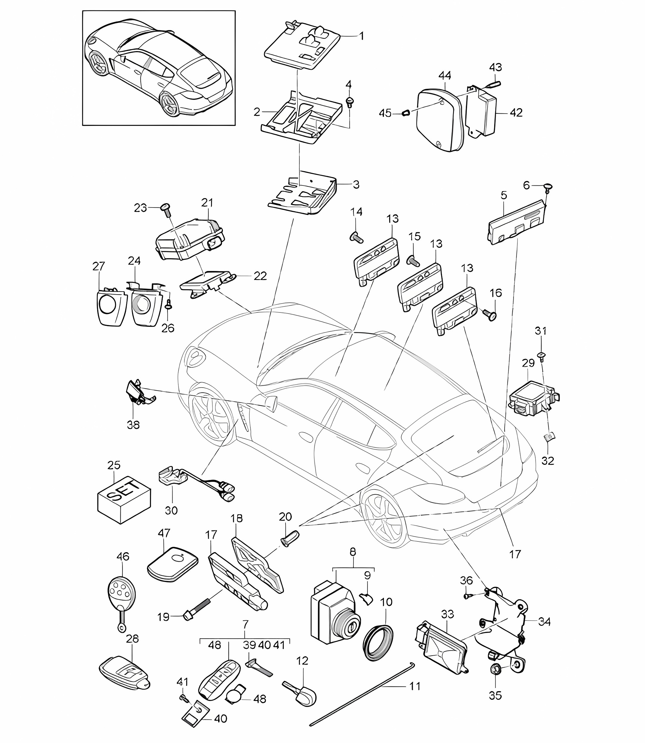 Control units / Electronics Panamera 970 (G1) 2010-16