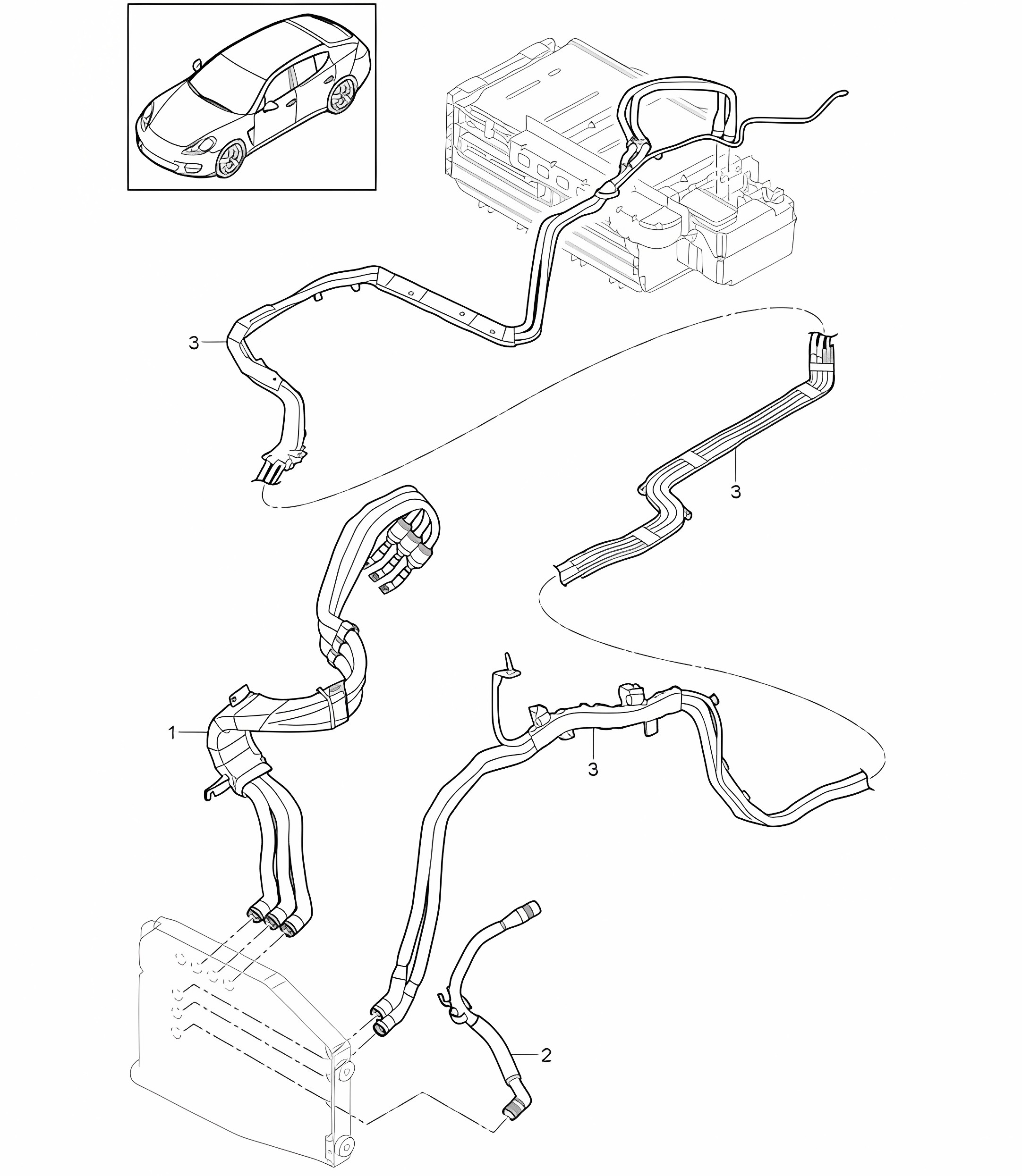 Hybrid / Wiring looms Panamera 970 (G1) 3.0L HYBRID >>2013