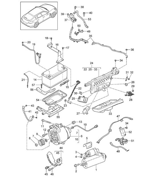 Diagram 902-005 Porsche 911 1987-1989 3.2L G50 Electrical equipment