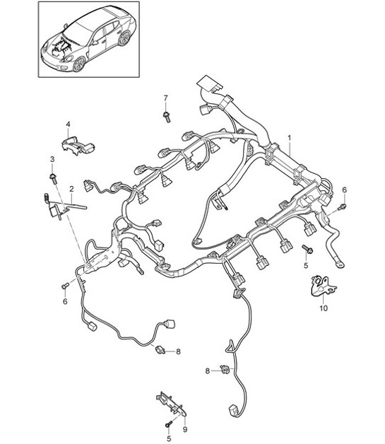 Diagram 902-008 Porsche 911 1965-1968 2.0L / 912 SWB (F) Electrical equipment