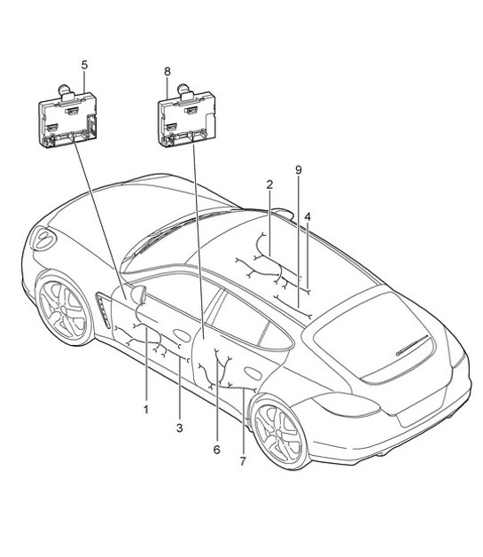 Diagram 902-015 Porsche Cayenne 9YA (E3) 2018-2023 