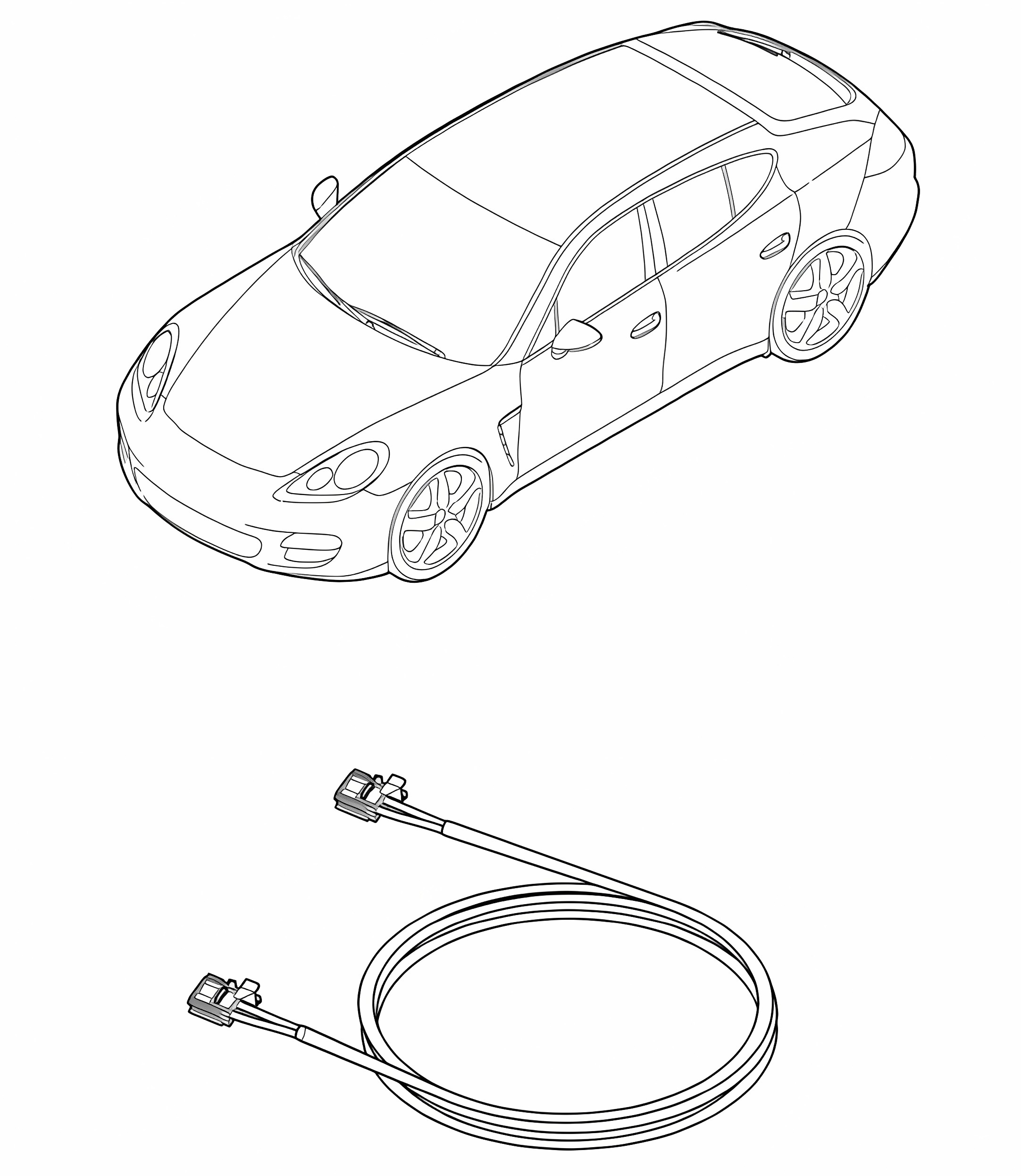 Fibre optic wave conductor Panamera 970 (G1) 2010-16