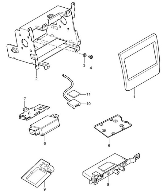 Diagram 911-001 Porsche 944S 2.5L 16V 1987-88 