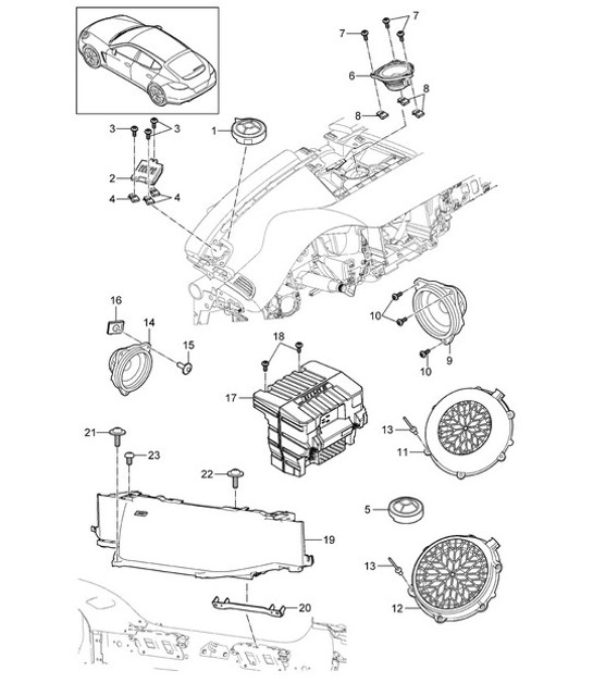 Diagram 911-005 Porsche Cayenne 9YA (E3) 2018-2023 