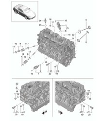 Cylinder head / Accessories / Valves 981 Boxster / Boxster S 2012-16