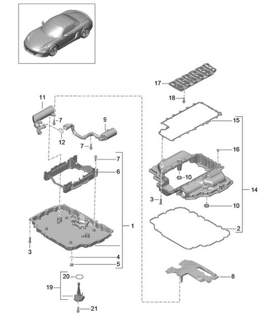 Diagram 104-002 Porsche 944 2.5L 8V 1982-87 