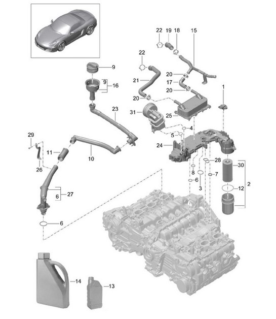 Diagram 104-005 Porsche 944 2.5L 8V 1982-87 