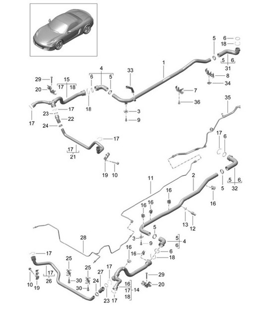 Diagram 105-010 Porsche 944 2.5L 8V 1982-87 