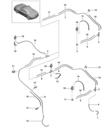 Vacuum system / Engine 981 Boxster / Boxster S 2012-16