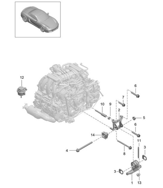 Diagram 109-000 Porsche 356 (1950-1965) Motore