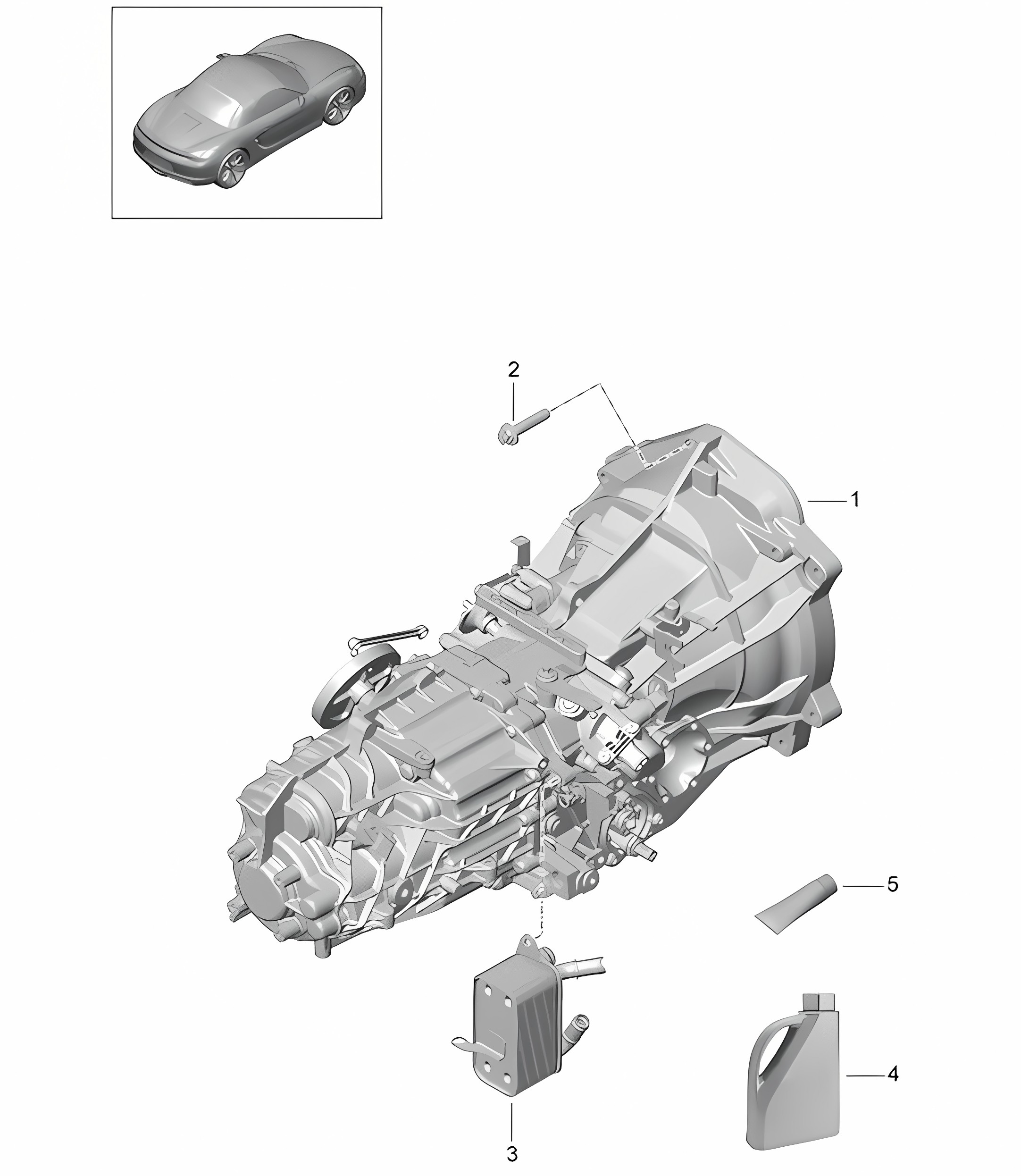 Manual gearbox / Replacement transmission (Model: G8100,G8120) 981 Boxster / Boxster S 2012-16
