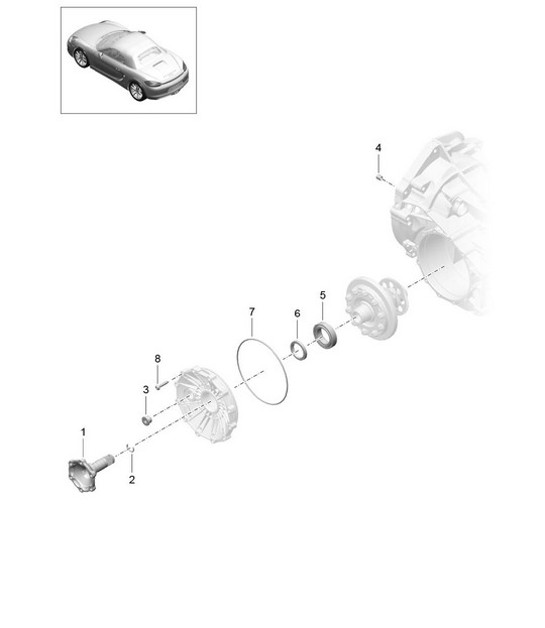 Diagram 302-005 Porsche 997 MKII Turbo 2010-13 Transmission