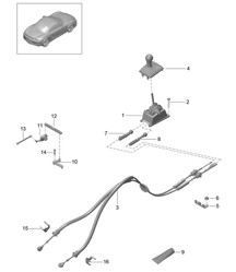 Control de transmisión / Caja de cambios manual - PR:480, manual de 6 velocidades - 981 Boxster / Boxster S 2012-16