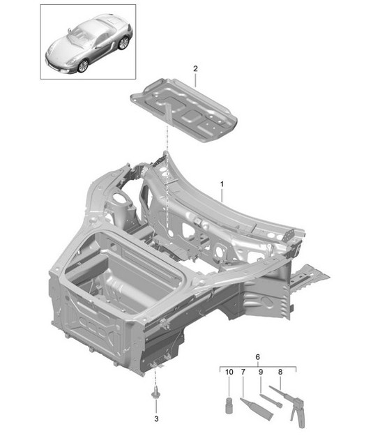 Parte delantera (completa) 981 Boxster / Boxster S 2012-16
