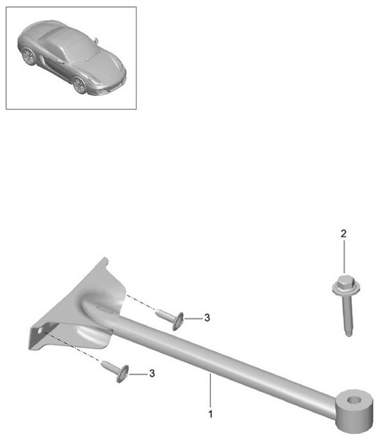 Amortiguador de cúpula 981 Boxster / Boxster S 2012-16