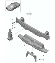 Support de pare-chocs - ARRIÈRE - 981 Boxster / Boxster S 2012-16
