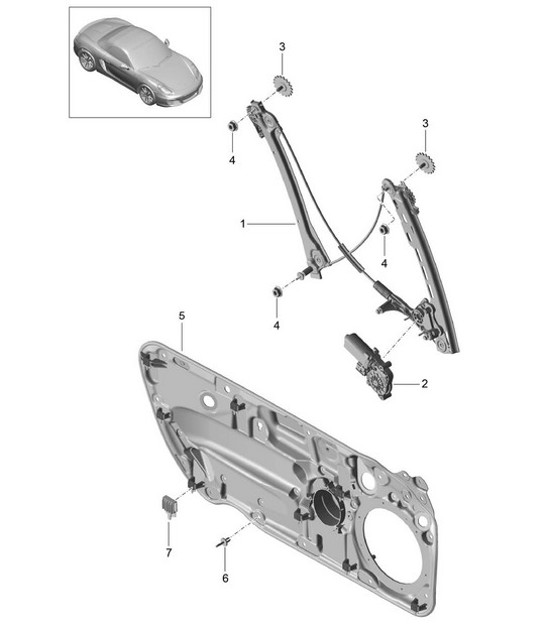 Diagram 804-030 Porsche 997 (911) MK1 2005-2008 Karosserie