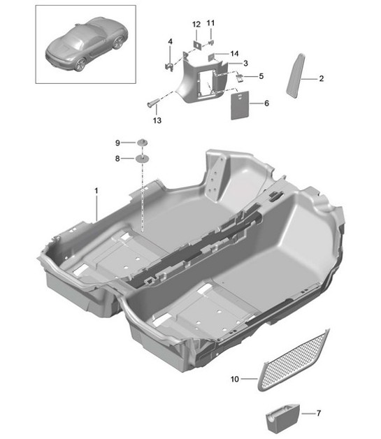 Suelos 981 Boxster / Boxster S 2012-16