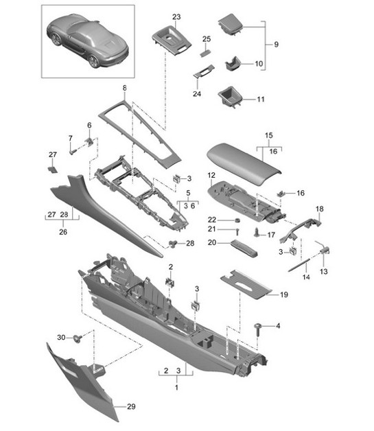 Diagram 809-020 Porsche 911 & 912 (1965-1989) Body
