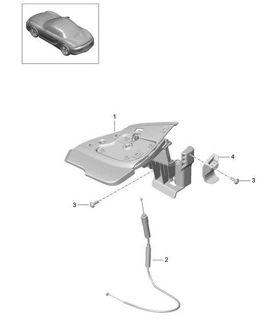 Solapa / Capota convertible - LATERAL - 981 Boxster / Boxser S 2012-16