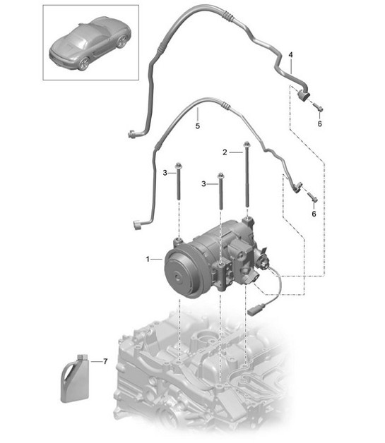 Compresor / Aire acondicionado 981 Boxster / Boxster S 2012-16
