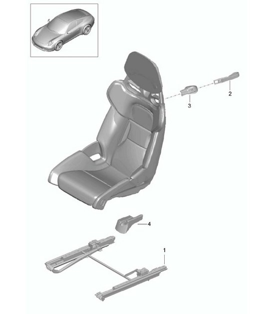 Asiento envolvente / Plegable (completo) 981 Boxster / Boxster S 2012-16