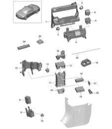 Central electrics / Dashboard 981 Boxster / Boxster S 2012-16
