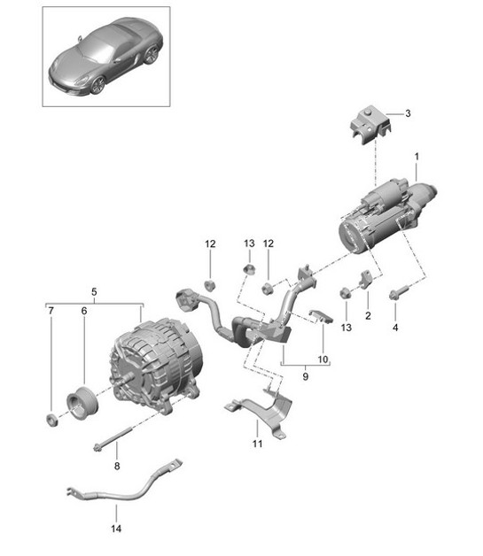Diagram 902-005 Porsche 964 (911) C2 1989-93 Elektrische apparatuur