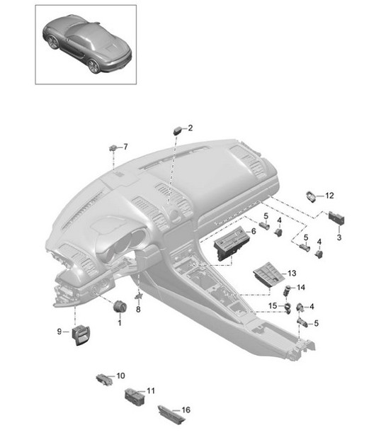 Diagram 903-005 Porsche Cayenne 9YA (E3) 2018-2023 
