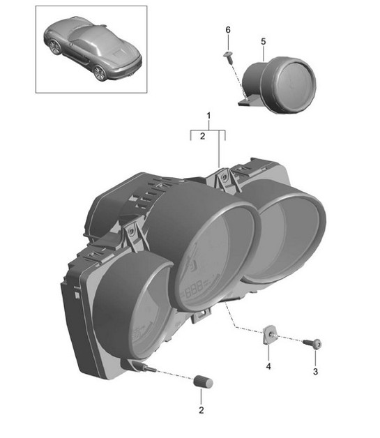 Diagram 906-000 Porsche 997 MK1 GT3 / GT3 RS 2007-09 Electrical equipment