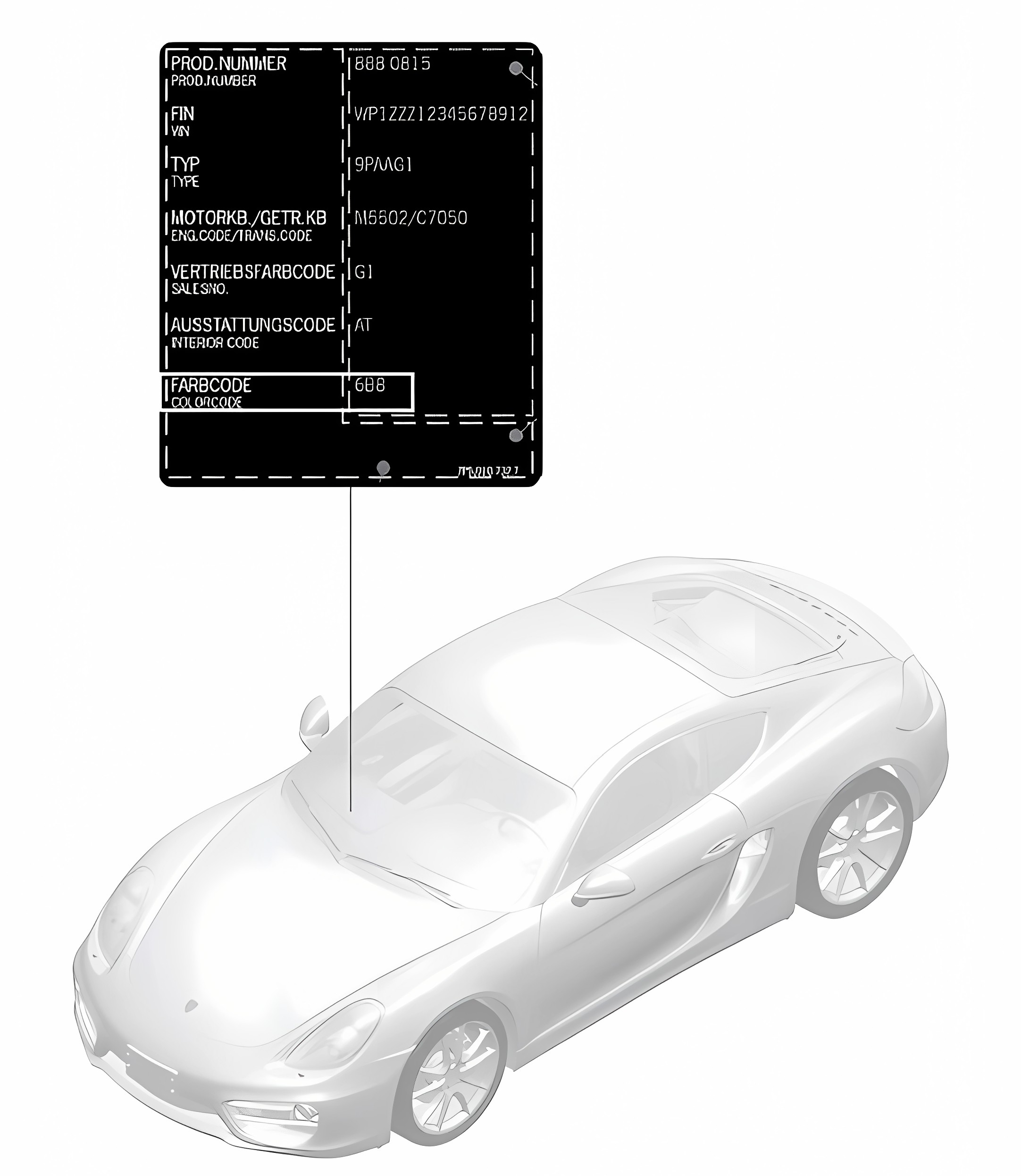 Paint touch-up applicator / Paints 981C Cayman / Cayman S 2014-16