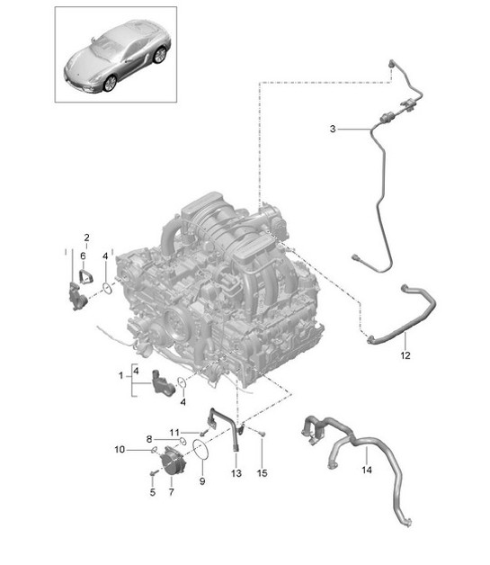 Diagram 104-010 Porsche Cayenne 9YA 2018-2023 